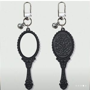 Small Antique Detail Hand  Mirror Bag Charm/ Keychain New